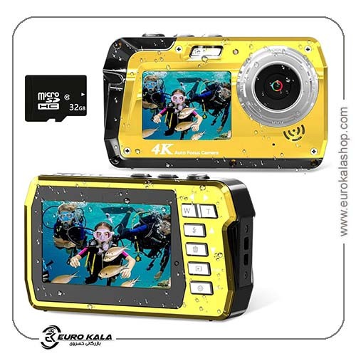 Underwater Camera دوربین حرفه ای غواصی اروپایی FHD 2.7K 11FT 48MP 11X