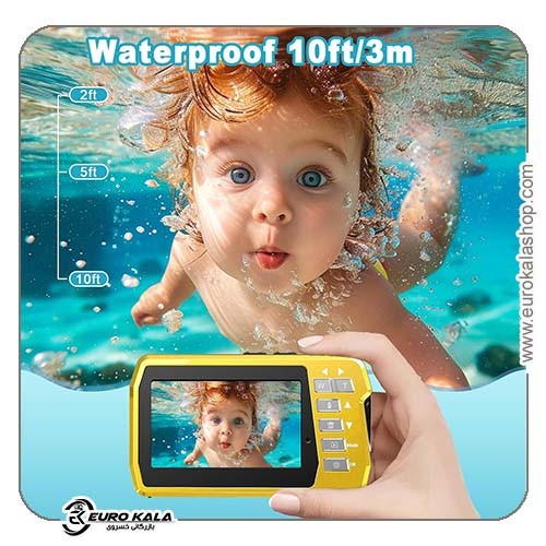 Underwater Camera دوربین حرفه ای غواصی اروپایی FHD 2.7K 11FT 48MP 11X