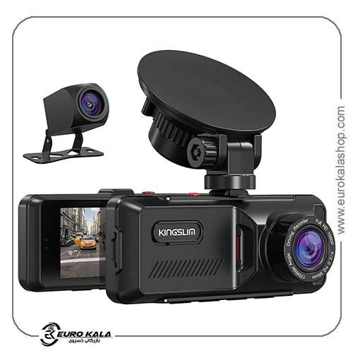 Kingslim D1 Dash Cam Front and Rear with GPS دوربین ثبت وقایع حرفه ای خودرو