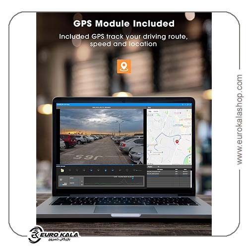 Kingslim D1 Dash Cam Front and Rear with GPS دوربین ثبت وقایع حرفه ای خودرو