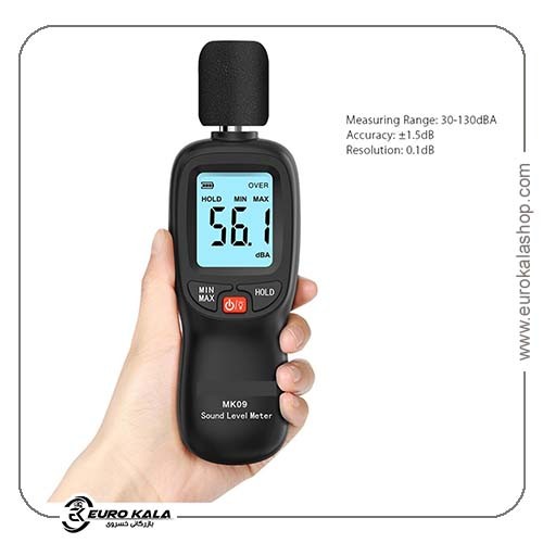دسیبل متر DELURA 30-130dB (A) LCD دیجیتال