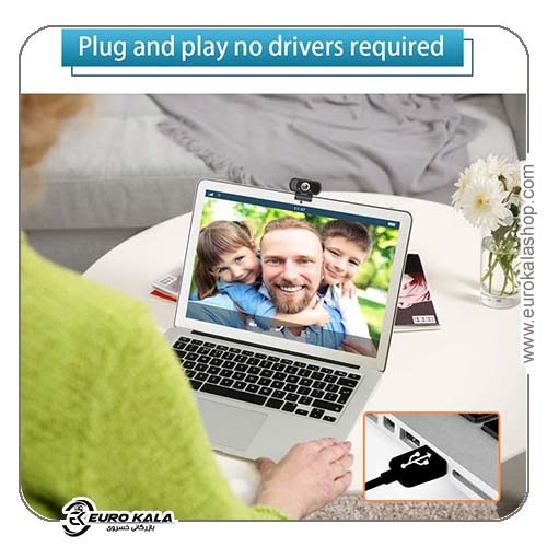 وبکم HD 1080P با میکروفون، لنز واید 110 درجه