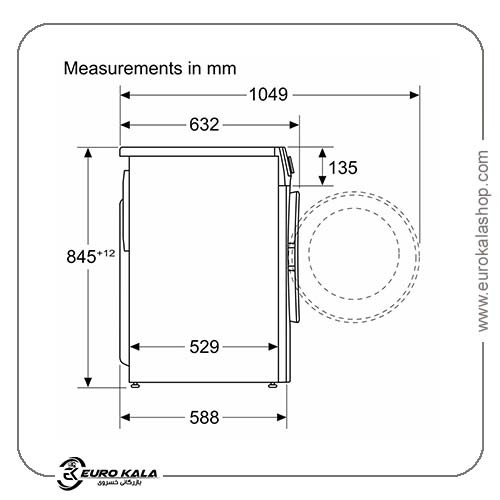 ماشین لباسشویی بوش مدل WGA1440XGC