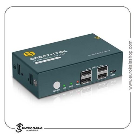 سوییچ KVM دو مانیتوره DisplayPort 4K