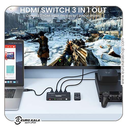 سوییچ HDMI سه ورودی و یک خروجی KOOFIT