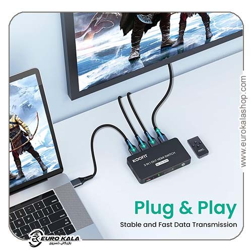 سوییچ HDMI سه ورودی و یک خروجی KOOFIT