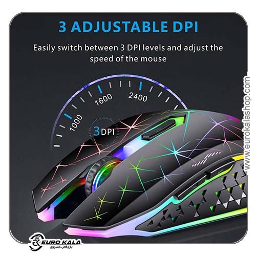 ماوس بی‌سیم Uiosmuph V7 LED