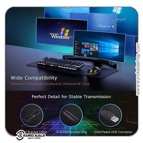 ماوس گیمینگ حرفه‌ای PICTEK PC217 سیمی