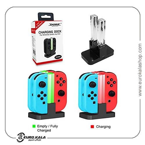 ایستگاه شارژ 4 در 1 برای کنترلرهای Joy-Con نینتندو سوییچ با نمایشگر LED اختصاصی (برند sefudun)