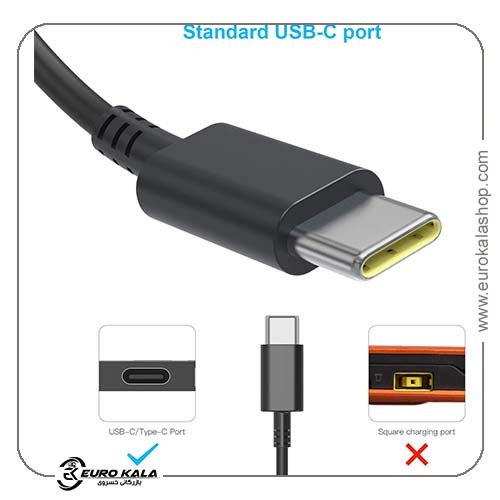 شارژر لپتاپ 65 واتی USB-C برند AYNEFF