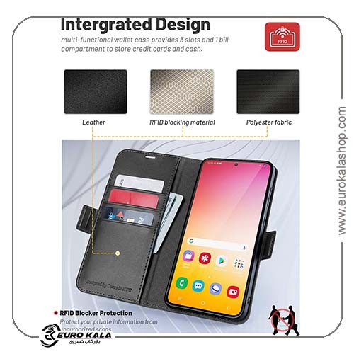 کاور کیف محافظ چرم OCASE Retro برای Samsung Galaxy S23