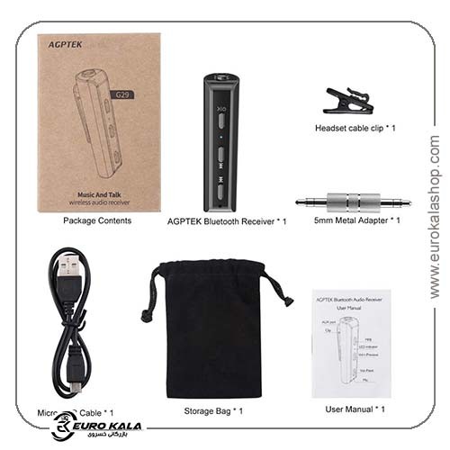 گیرنده بلوتوث AGPTEK 4.2 با جک 3.5 میلیمتری