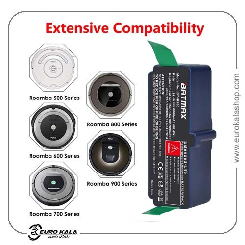 باتری جارو رباتیک iRobot Roomba Batmax 14.4V 6000mAh