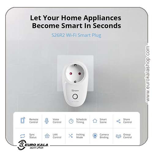 پریز هوشمند SONOFF مدل S26R2 WiFi Smart Socket