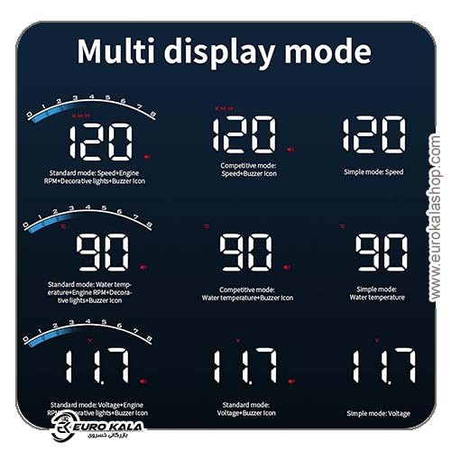 هدآپ دیسپلی خودرو مدل M6s HUD