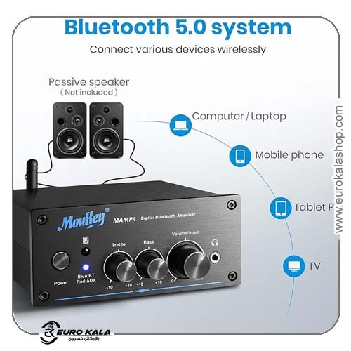 آمپلیفایر Moukey MAMP4 Bluetooth Hi-Fi