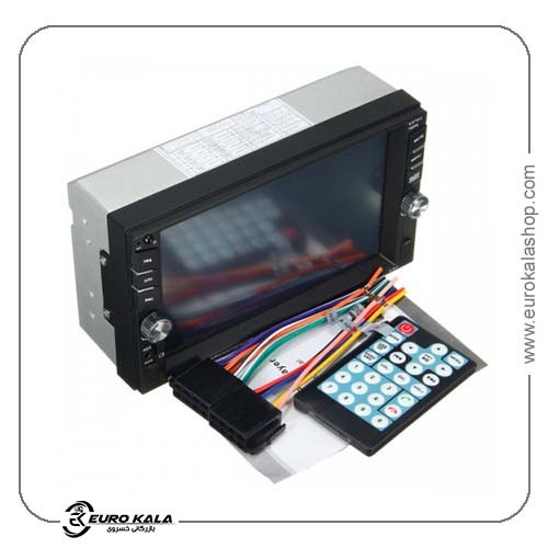 پخش‌کننده خودرو ۲ دین ۶.۶ اینچی Bluetooth با صفحه لمسی و دوربین دنده‌عقب 7651D