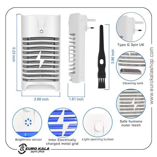 دستگاه حشره‌کش برقی نِکومی مدل Mosquito Killer با لامپ UV LED بسته 2عددی