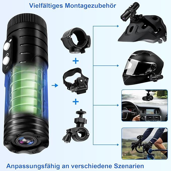 دوربین کلاه موتور TANGMI – WiFi Action Cam، کیفیت 1080P، زاویه دید 120درجه