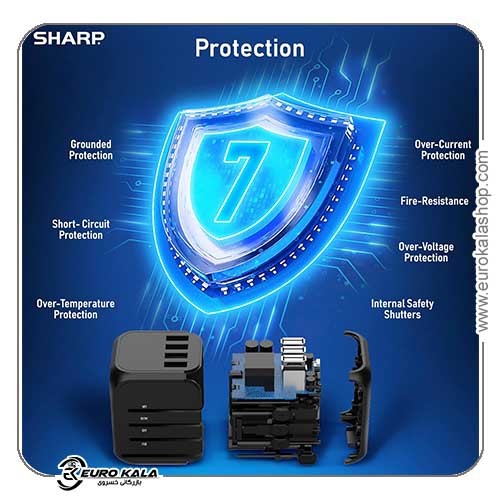 آداپتور مسافرتی جهانی شارپ (SHARP)