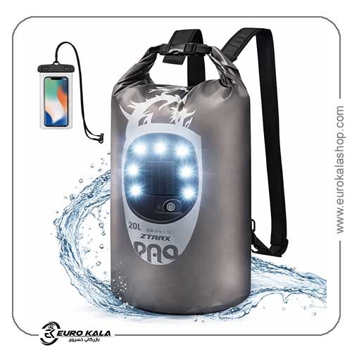 کوله ضدآب LED خورشیدی 20 لیتری Solar LED Waterproof Dry